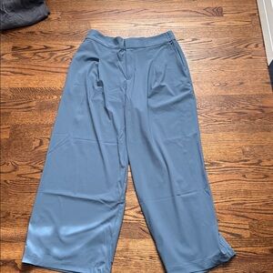 Athleta Pinnacle Trouser. Stylish Blue Wide-Leg Pants. 14P